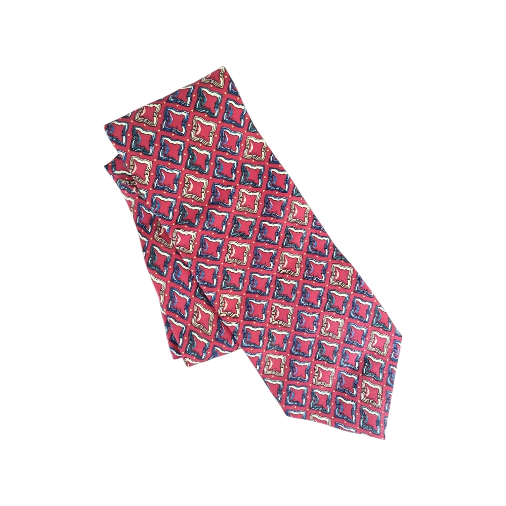 Vintage Christian Dior Monsieur Geometric 100% Silk TIE
